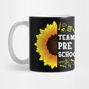 Team Preschool Grade Shirt First Day Preschool Back to School Sunflower Gift Mug